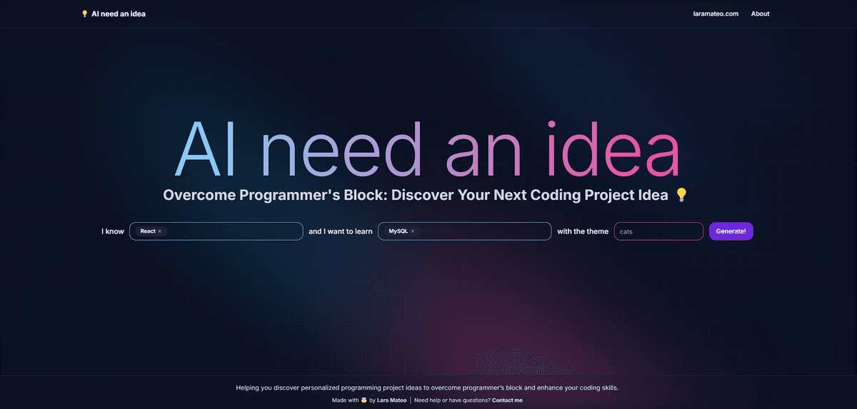 AI Need an Idea